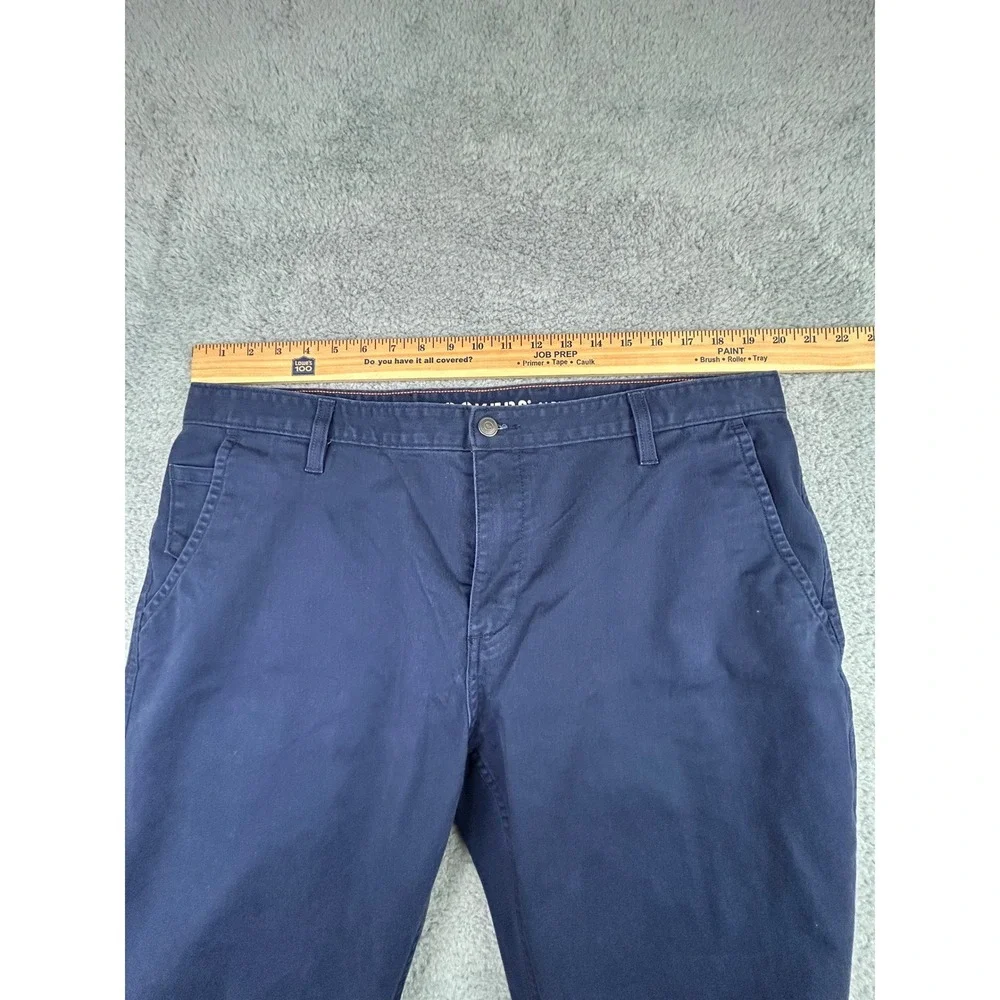 Dockers Original Alpha Khaki Mens Athletic Fit Navy Blue Chino Pants 40x27